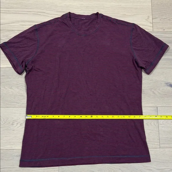 Lululemon Men's Red Striped Shirt - Picture 5 of 8